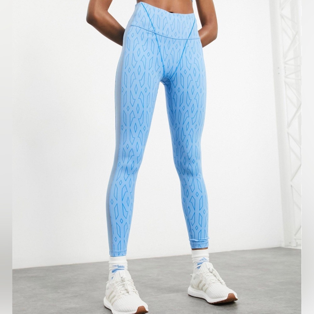 Adidas X IVY PARK Mesh Monogram Leggings - Blue